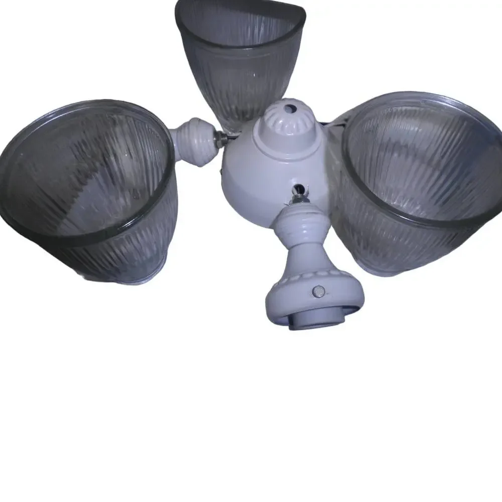 Vintage Hunter Fan Co. Model 27047-180 Fan Light Kit, 3-Light, White Decorative